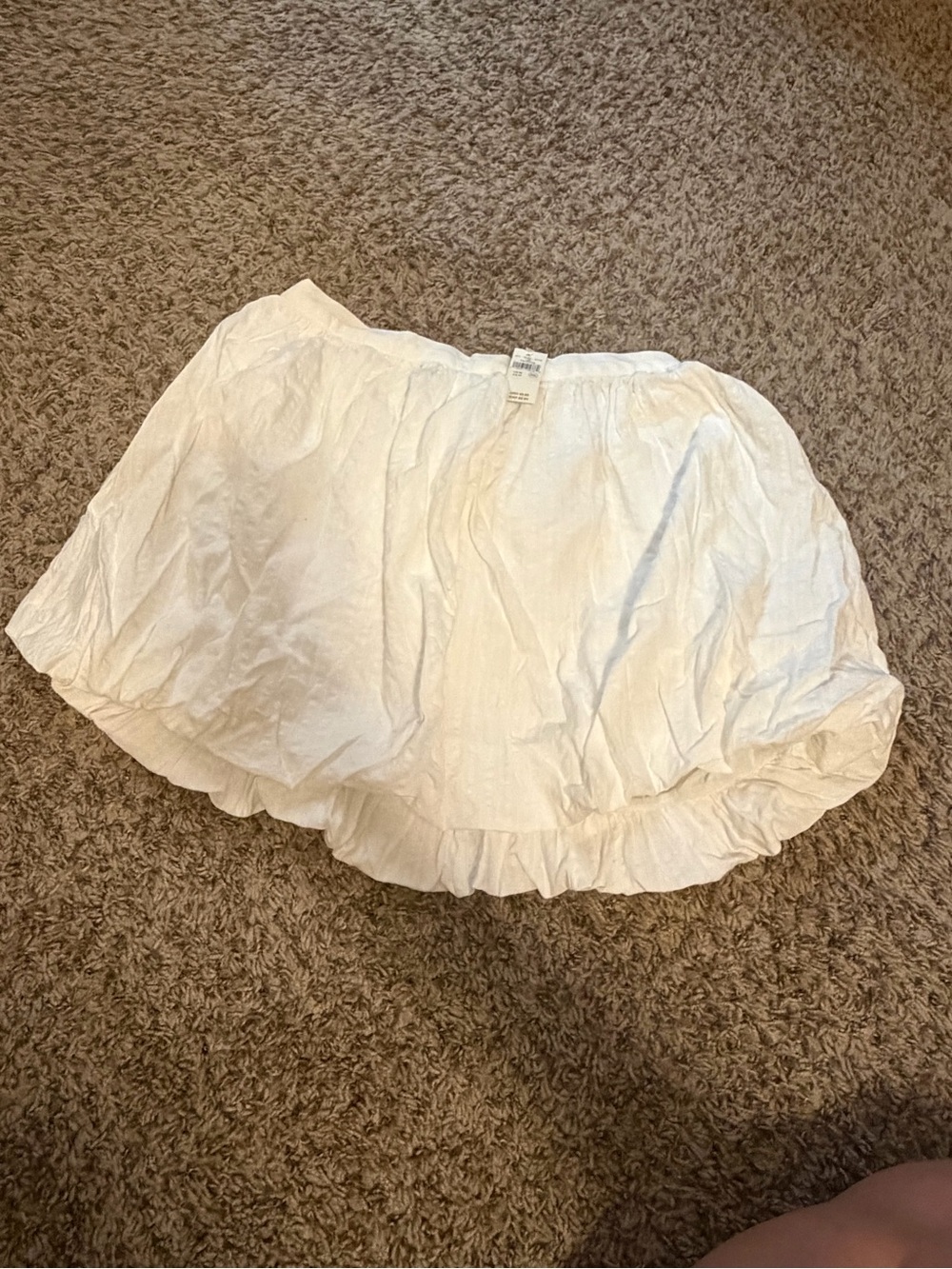 White Bubble Short Skirt